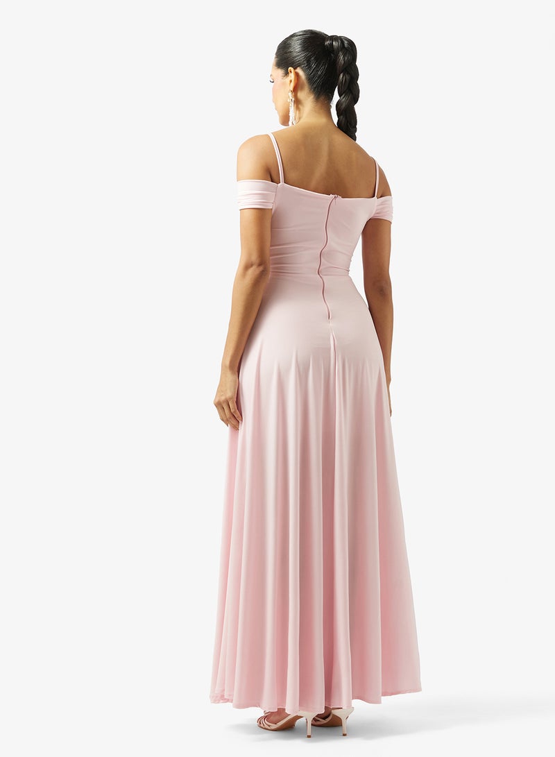 Ella Limited Edition Off Shoulder Dress With Slit - Image 2